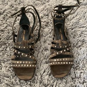 Saint Laurent camo studded sandals